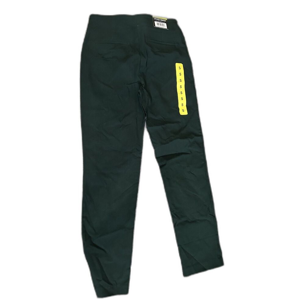 New Hilary Radley Green Tummy Control Mid Rise Slim Leg Pull-On Pintuck Pants S